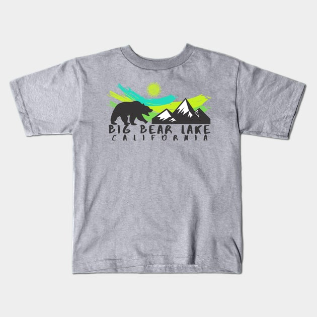 BIG BEAR LAKE [grns] Kids T-Shirt by ambrdsgn
